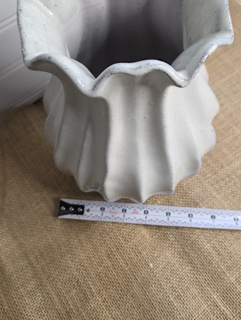 Magnolia Hearth And Hand Creamy White Vase Ceramic New - Picture 4 of 5